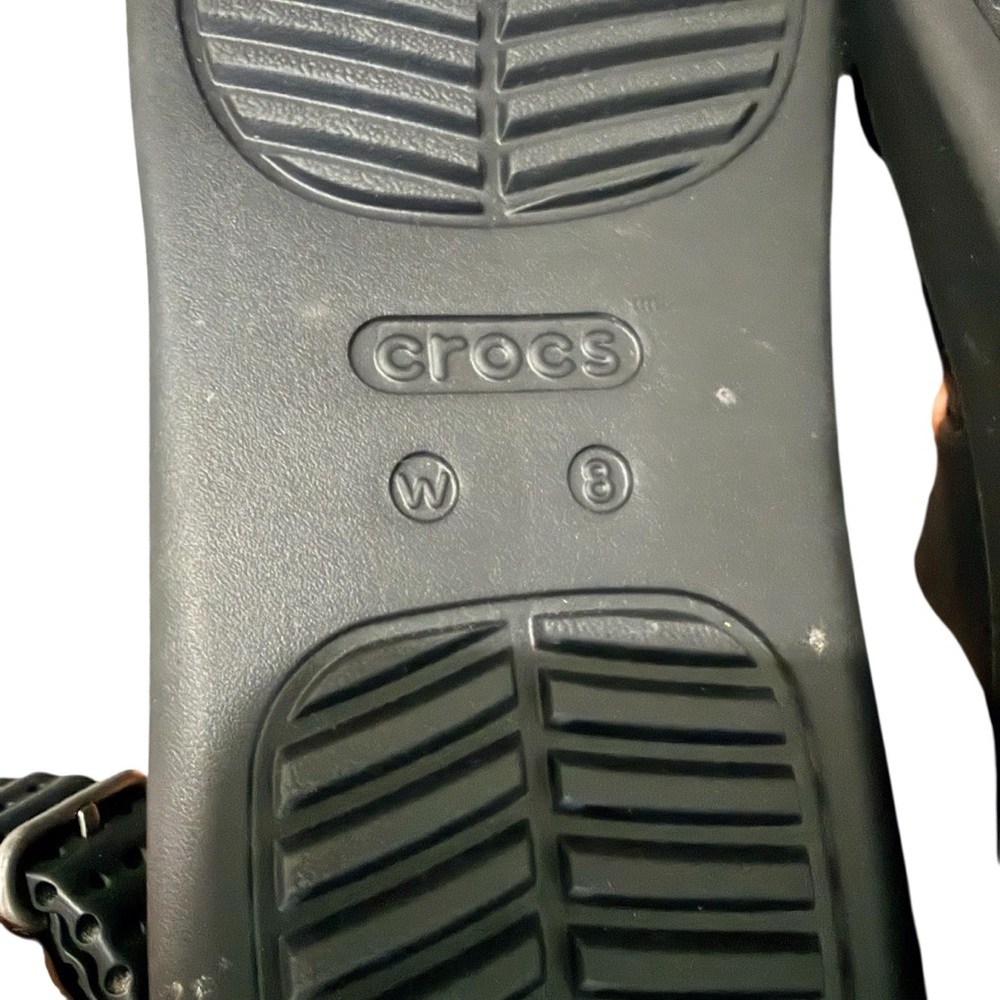 CROCS Women's Getaway Toe Loop Platform Sandal Black Size 8 - Picture 4 of 8